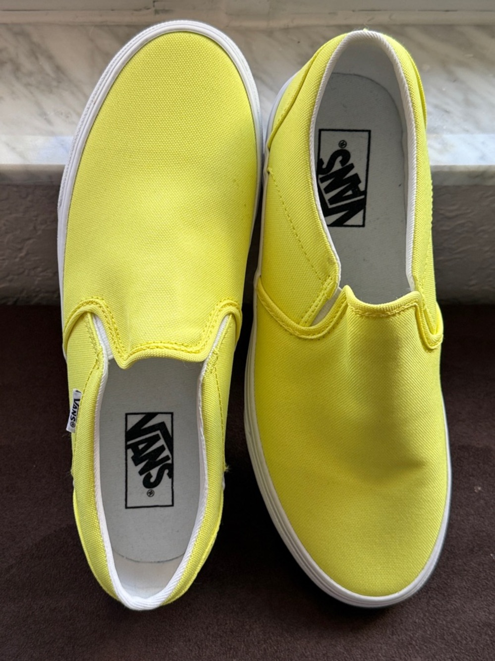 BRAND NEW!! Vans Women’s Slip-On Canvas Sneakers in Yellow